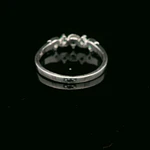 Anillo de Plata Argolla con Centro Ondulado y 5 Circones