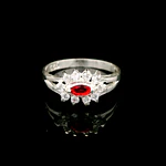 Anillo de Plata Lady Di Oval de Color
