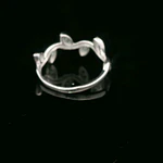 Anillo de Plata Hojas de Laurel con Circones de Colores