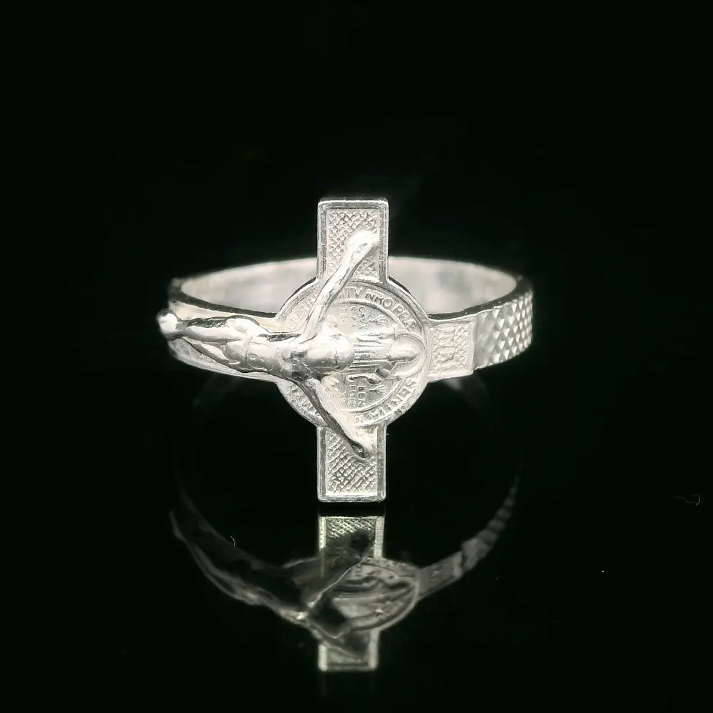 Anillo de Plata San Benito Troquelado