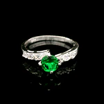 Anillo de Plata Solitario con Circón de Color