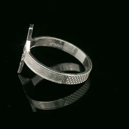 Anillo de Plata San Benito Troquelado