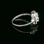 Anillo de Plata Solitario Halo con Circón Central Cuadrado