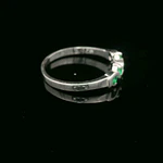 Anillo de Plata Argolla con Centro Ondulado y 5 Circones