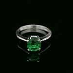 Anillo de Plata Solitario con Circón Redondo de Color