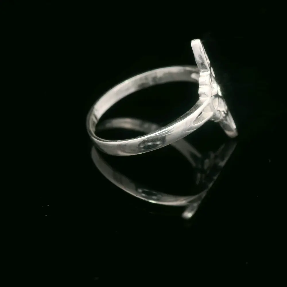 Anillo de Plata Nudo de Bruja Troquelado