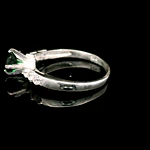 Anillo de Plata Solitario con Circón de Color