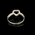Anillo de Plata con Corazón Central en Circones de Colores