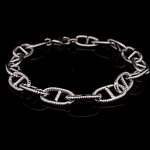 Pulsera de Plata Banana de Eslabones Grandes