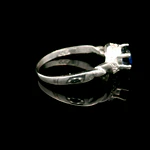 Anillo de Plata Solitario Circular con 6 Pistilos