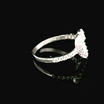 Anillo de Plata Cintillo con Corazón Central