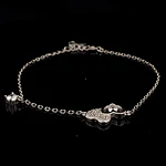 Pulsera de Plata RH Limada con Corazón Central Troquelado