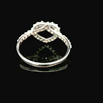 Anillo de Plata Argolla con Corazón Central y Circones