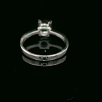 Anillo de Plata Solitario con Circón Redondo de Color