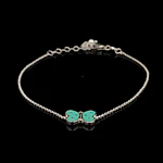Pulsera de Plata Limada con Mariposa de Color