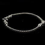 Pulsera de Plata Limada con Silueta de Estrella Central y Estrellas