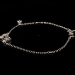 Pulsera de Plata RH Limada con Corazón Central Troquelado