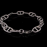 Pulsera de Plata Banana de Eslabones Grandes