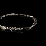 Pulsera de Plata Doble Tejido Limada Cinta Plana