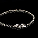 Pulsera de Plata de Cubos Continuos Intercalada con Letras LOVE