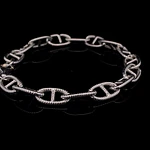 Pulsera de Plata Banana de Eslabones Grandes