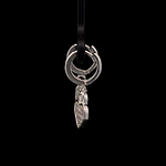 Aros de Plata con Corazón Colgante y Circones