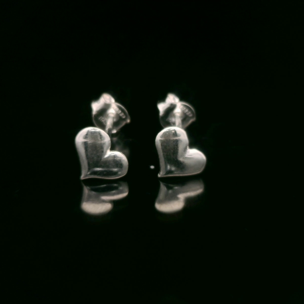 Aros de Plata Corazón Liso