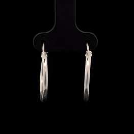 Aros de Plata Tubulares Facetados 20 mm