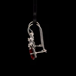 Aros de Plata con Circón Cuadrado de Color