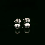 Aros de Plata Esfera Lisa 4 mm