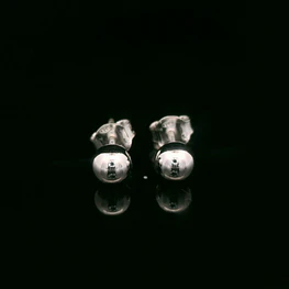 Aros de Plata Esfera Lisa 4 mm