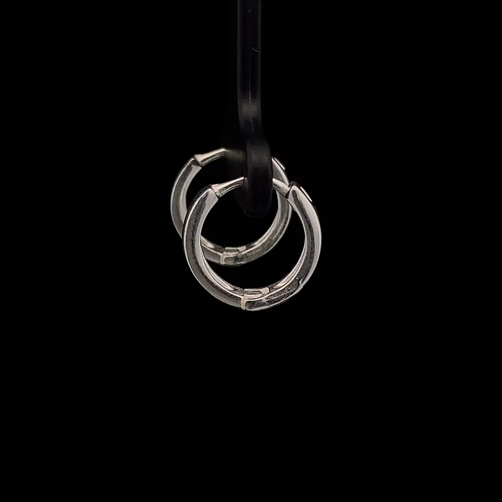 Aros de Plata Huggies Lisos
