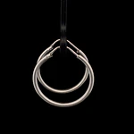 Aros de Plata Tubulares Facetados 20 mm