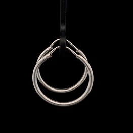 Aros de Plata Tubulares Facetados 20 mm