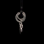 Aros de Plata con Corazón Colgante y Circones
