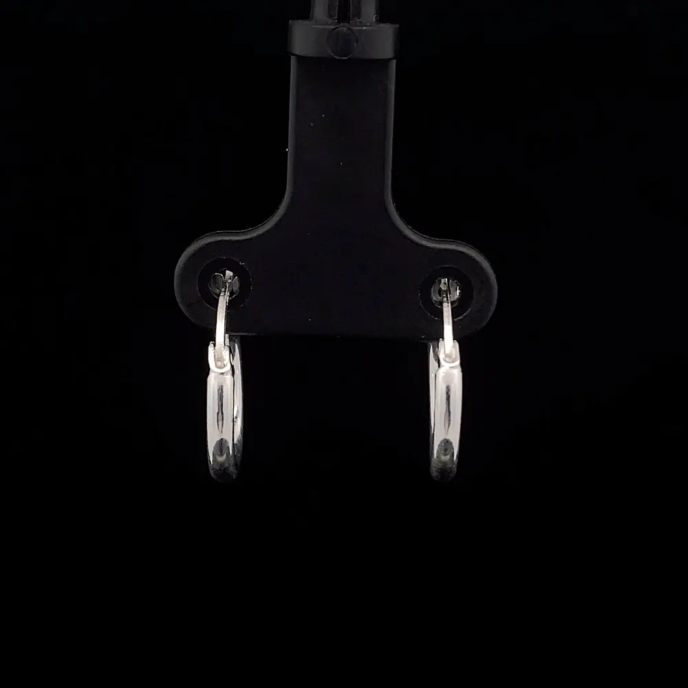 Aros de Plata Tubulares Lisos 10 mm
