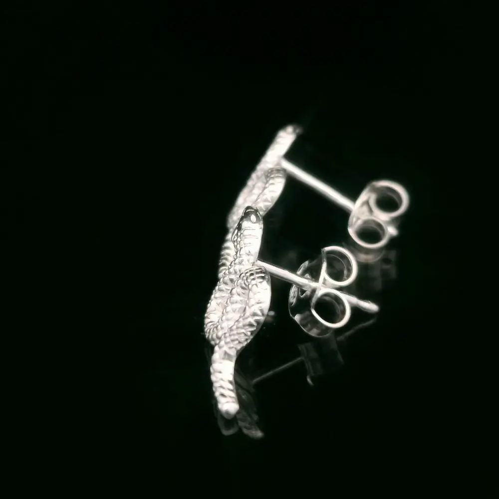 Aros de Plata Serpientes Texturizadas