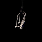 Aros de Plata Lady Di en Flor con Circón