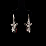 Aros de Plata con Circón Cuadrado de Color