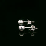 Aros de Plata Esfera Lisa 4 mm
