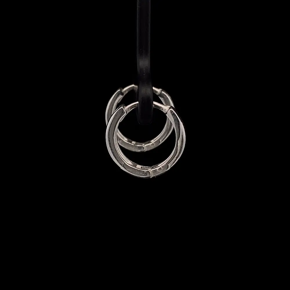 Aros de Plata Huggies Lisos