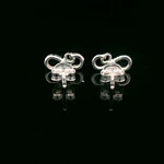 Aros de Plata Infinito con Corazón