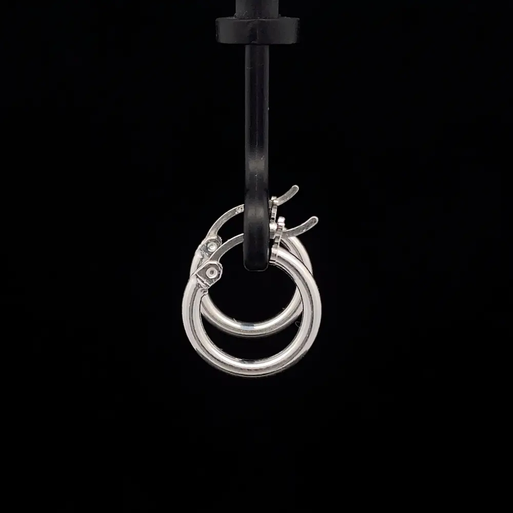 Aros de Plata Tubulares Lisos 10 mm