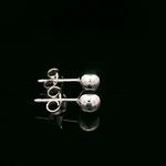 Aros de Plata Esfera Lisa 4 mm