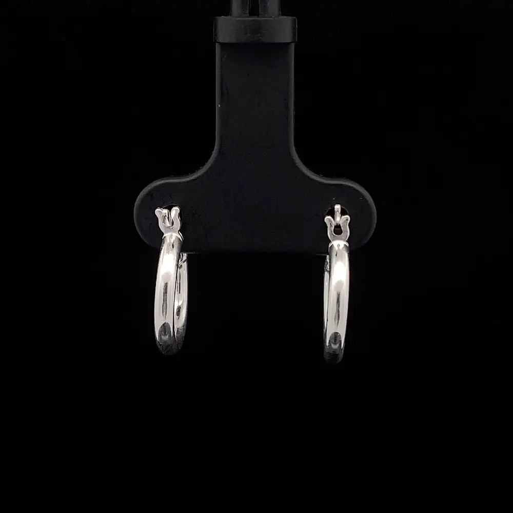 Aros de Plata Tubulares Lisos 10 mm