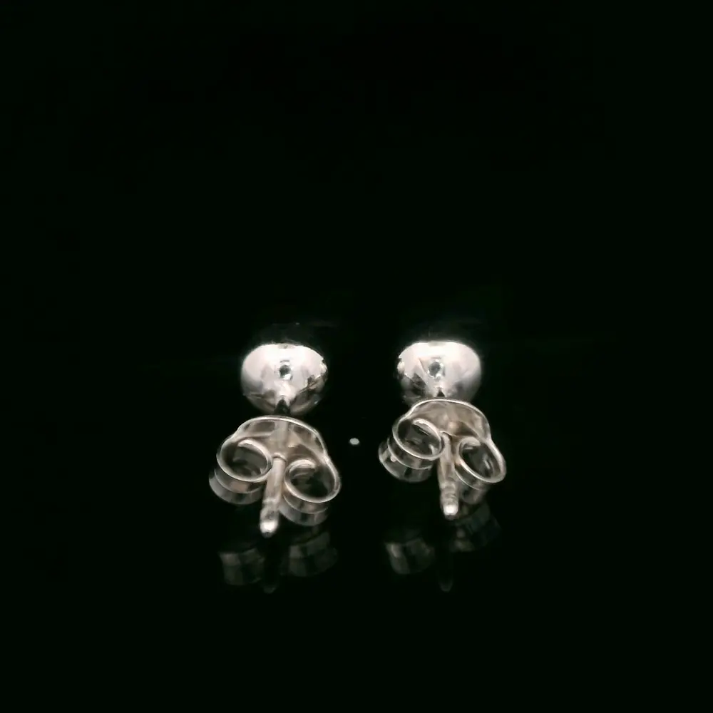 Aros de Plata Esfera Lisa 4 mm
