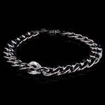 Pulsera de Plata Groumet con Cierre Mosquetón