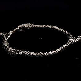 Pulsera de Plata Limada Doble con Corazones Intercalados y Árbol de la Vida
