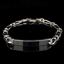 Pulsera de Plata Placa Rectangular 3x1