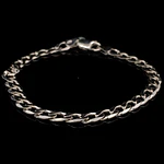 Pulsera de Plata Groumet con Cierre Mosquetón